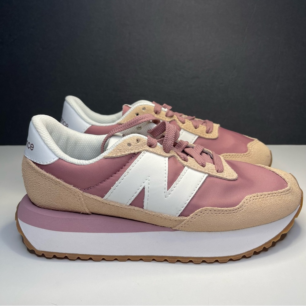 New Balance 237V1 Retro Sneakers Dark WS237PR Vintage Rose/Rosewood Women's 5.5 - Picture 3 of 10
